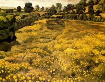 Stanley Spencer : Buttercups in a Meadow